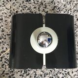 Applique en métal laqué noir, Stilux, 1970