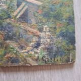 Small painting on cardboard