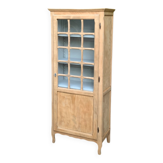 Vintage Parisian bonnet cupboard in raw wood