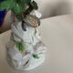 19th century Saxony porcelain parrot signed