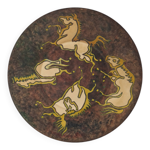 Biot: grand plat céramique - peint