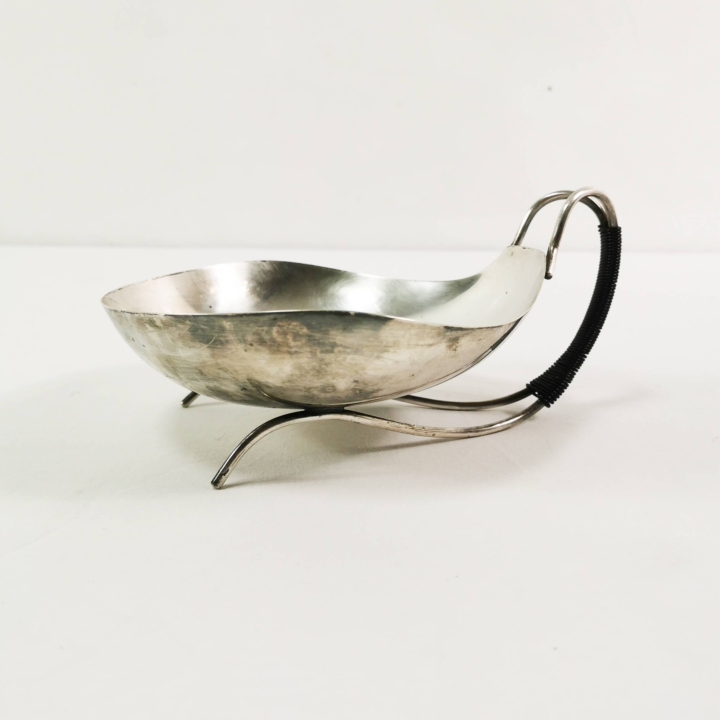Modernist plated platter, Denmark, 1960s