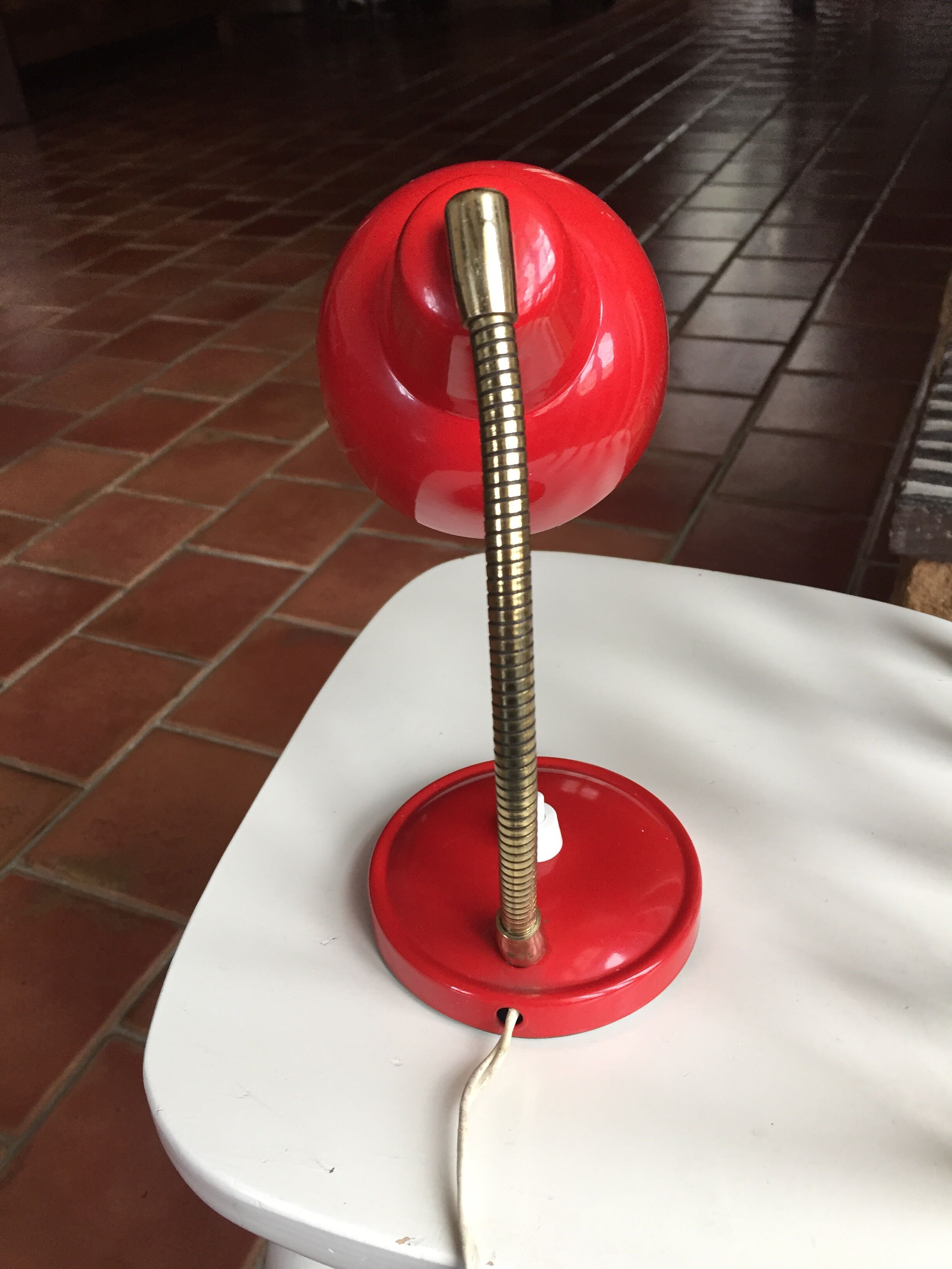 Red table lamp 50s