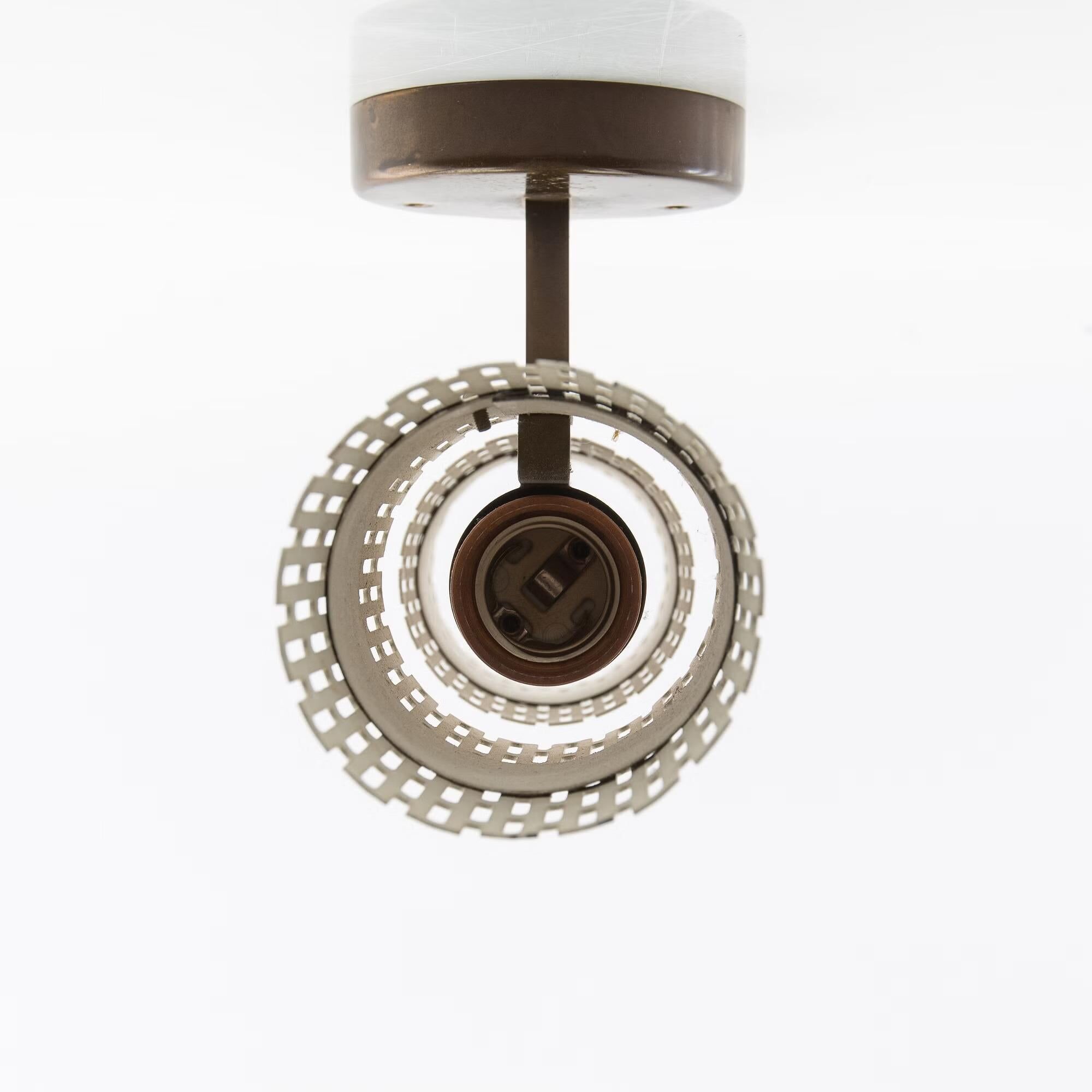 Rare wall light by Harald Notini Model No 11262 for Bohlmarks, 1950.