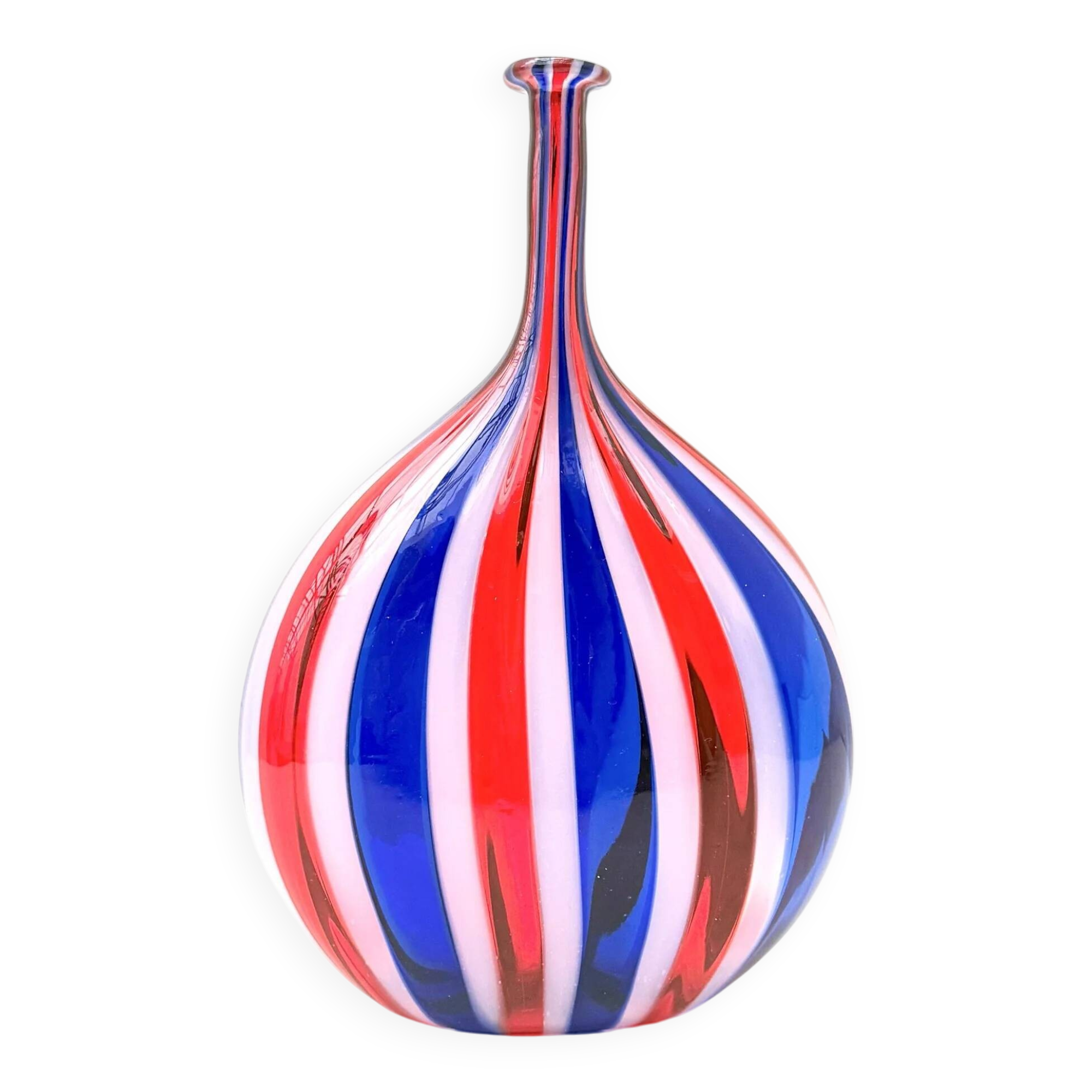 Murano vase in multicoloured blown glass, Italy 1970