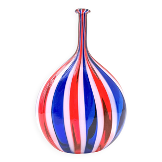 Murano vase in multicoloured blown glass, Italy 1970