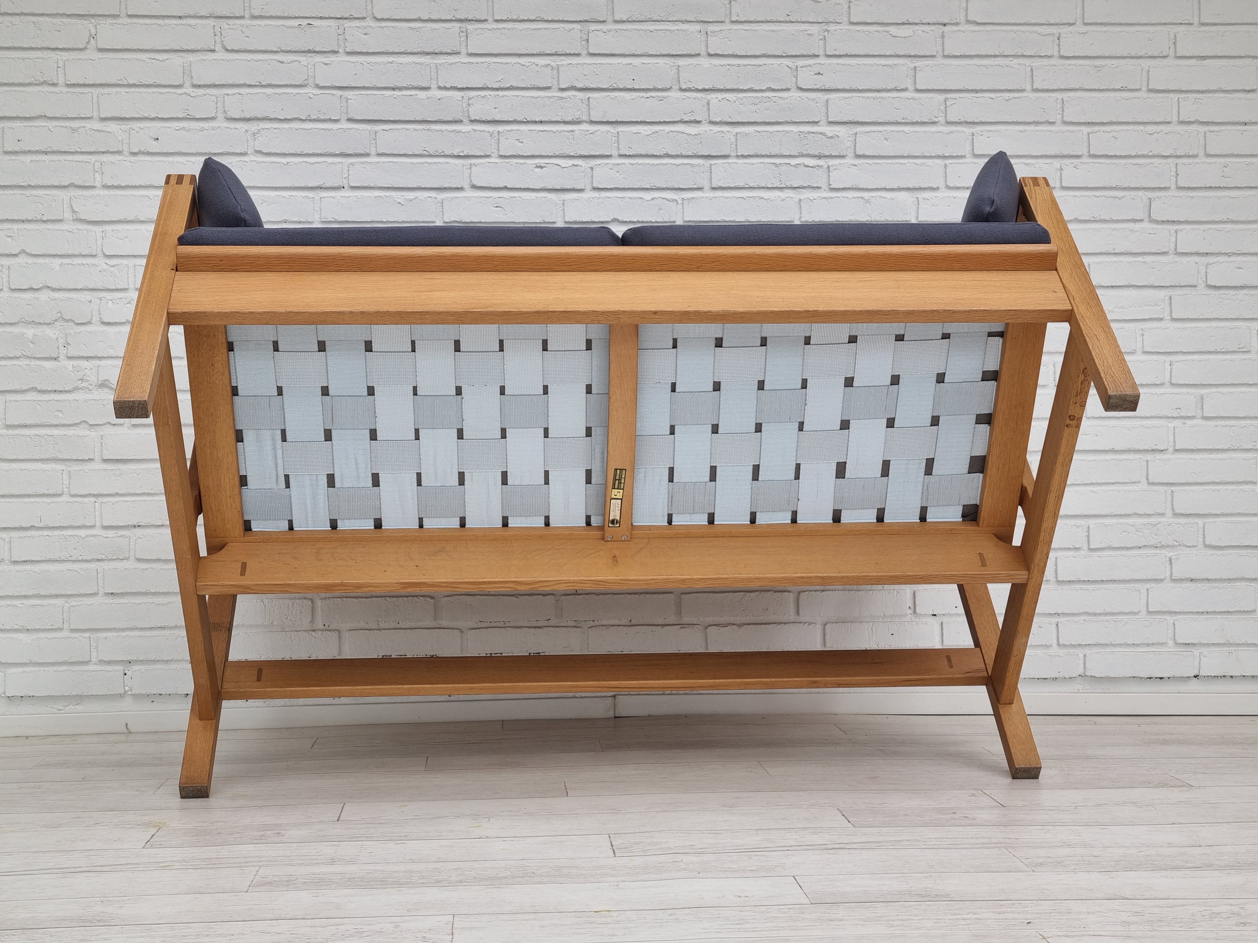 1970s, Danish design by Børge Mogensen, sofa model 2252, oak, furniture wool