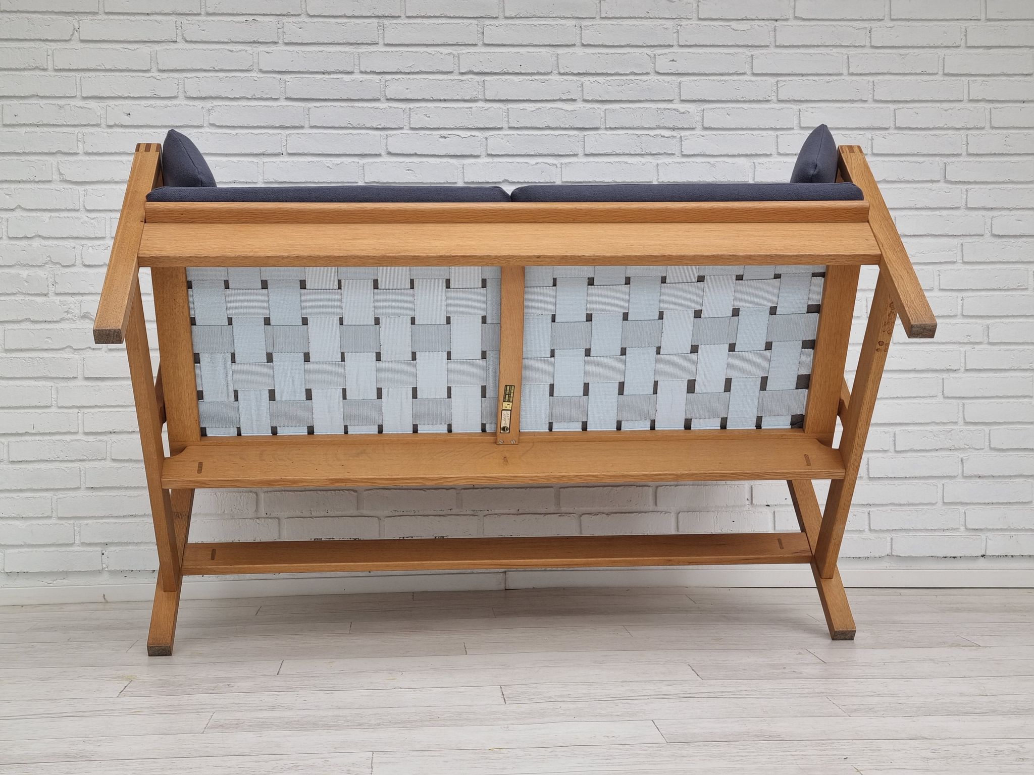 1970s, Danish design by Børge Mogensen, sofa model 2252, oak, furniture wool
