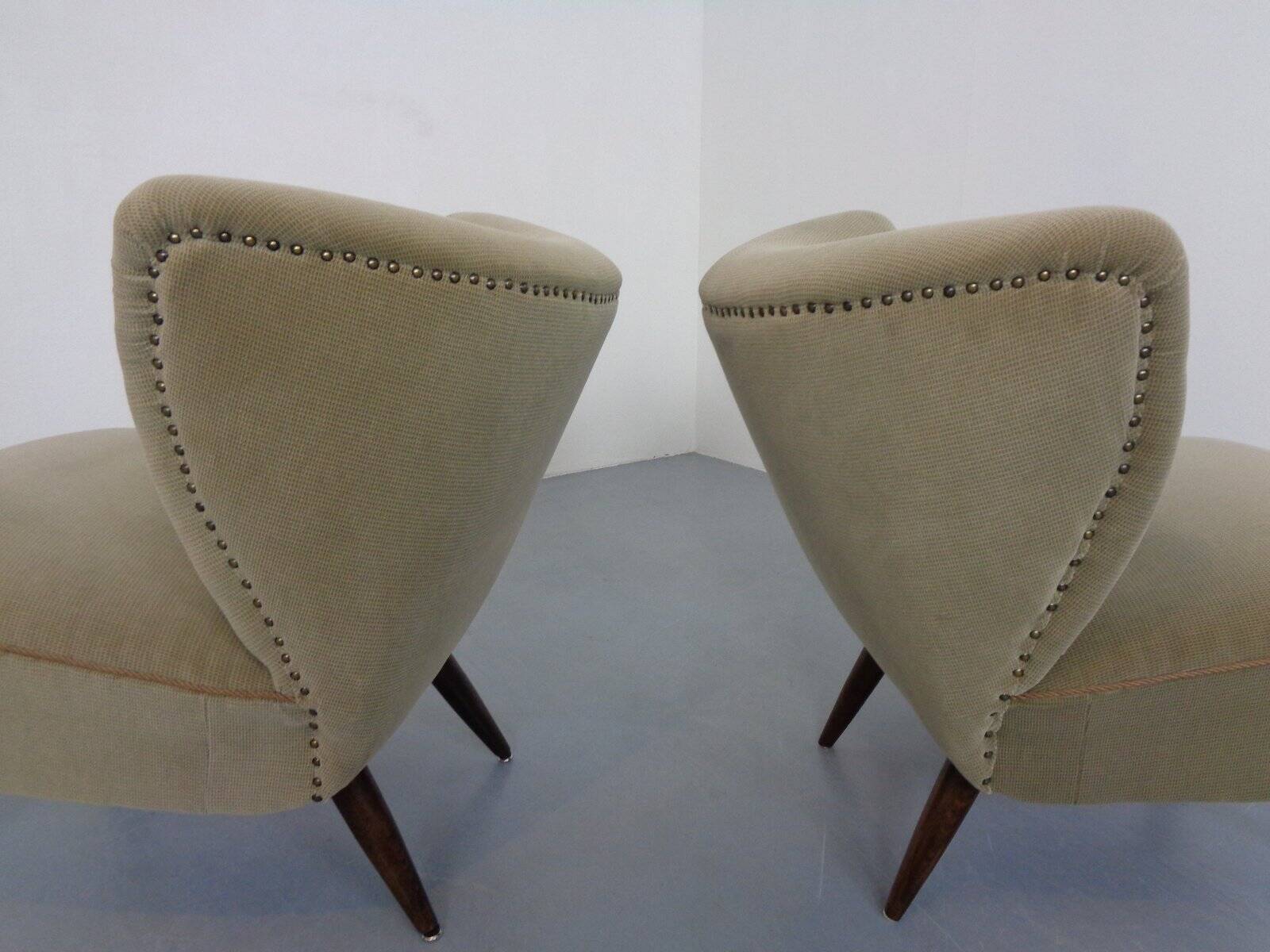 Set of German Organic Club Chairs, 1950s