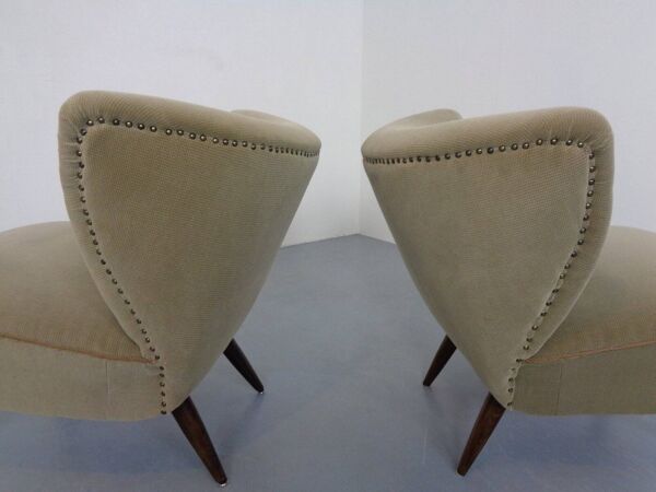 Set of German Organic Club Chairs, 1950s