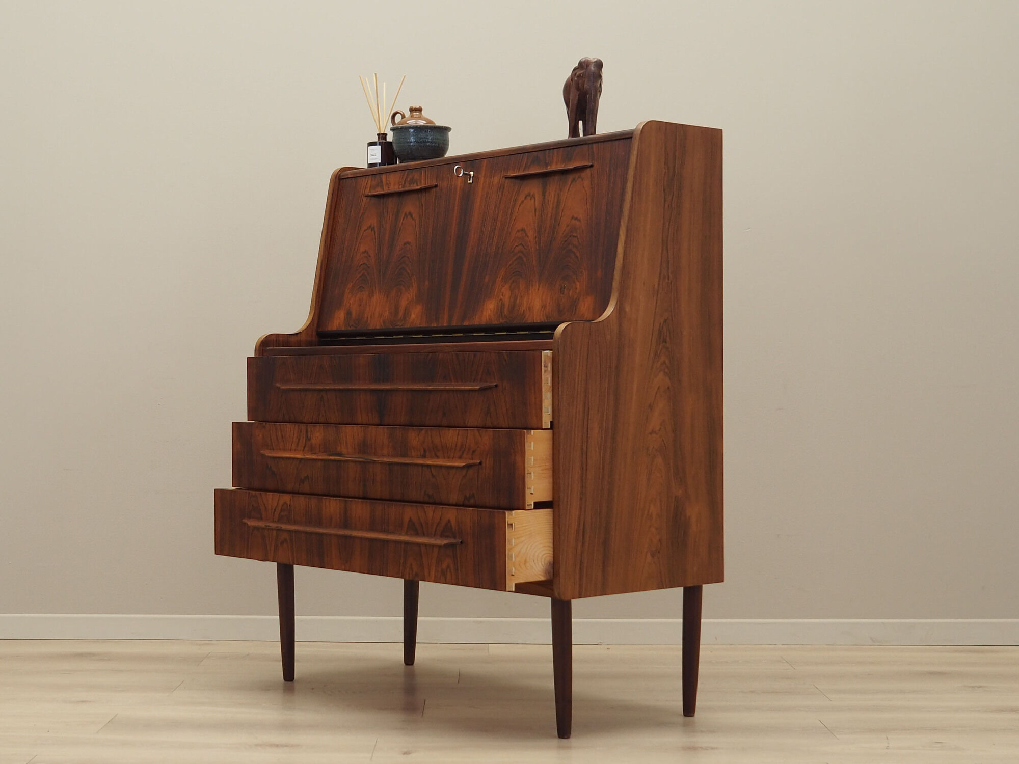 Rosewood secretary, Danish design, 1970s, production: Denmark