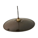 Hanging lamp in black enamelled plate