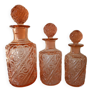 Lot 3 flacons en cristal