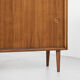 Midcentury sideboard in cherry wood with 2 sliding doors 1960s