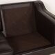 Danish black aniline leather sofa by Hurup, 1980s