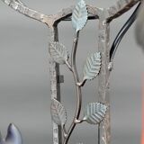 Two-headed wrought iron lamp by Muller, Art Deco, France, Circa 1920