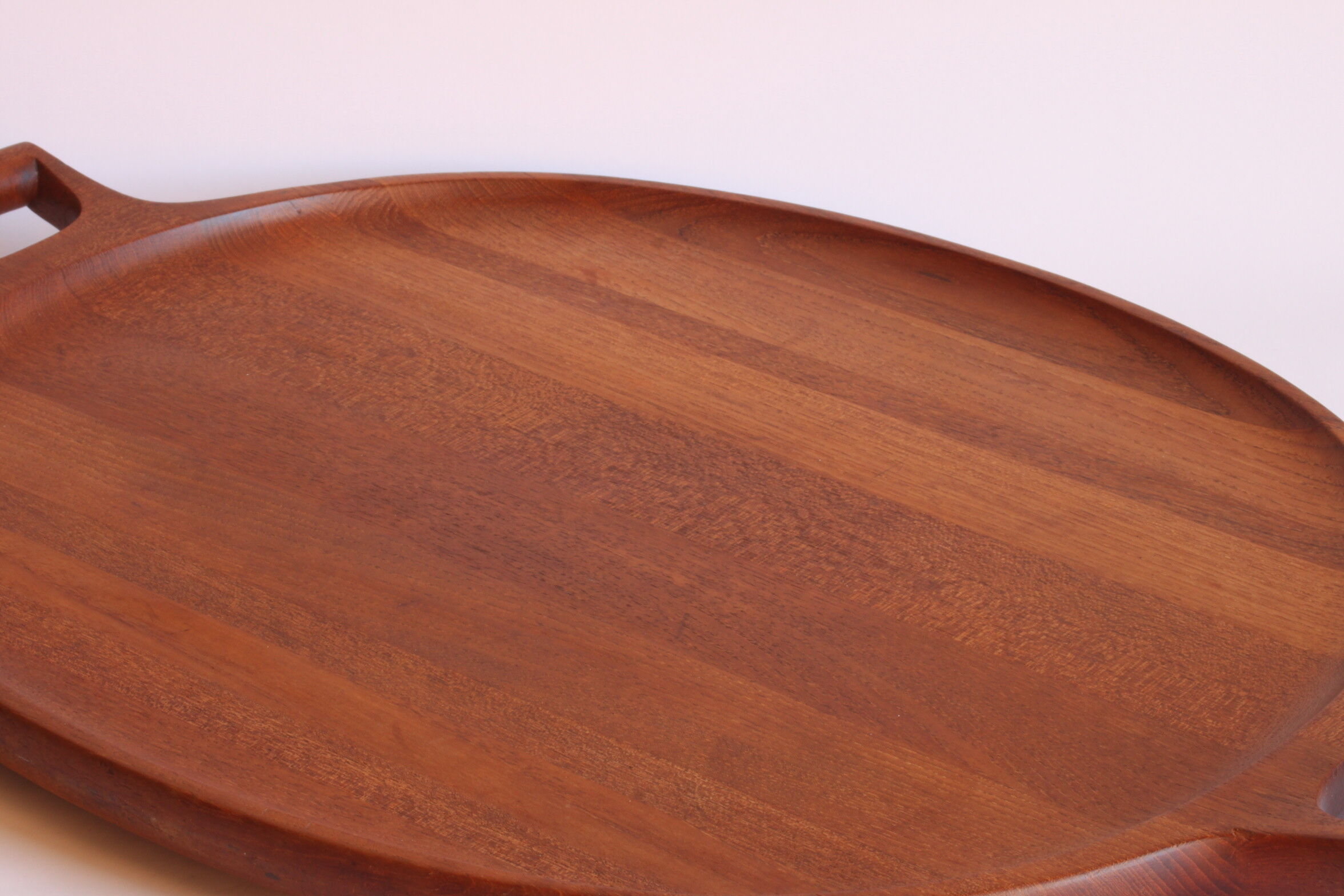 Oval Teak Wooden Serving Tray by Jens Quistgaard for Dansk Designs, Denmark 1960s.