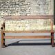 vintage wooden church bench, old wooden bench, bench, entrance hall, interior decoration