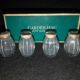 Vintage Cardeilhac/Christofle Crystal Salt & Pepper Cellars: 950 Silver Lid