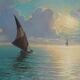 Set of 2 contemporary marine HST paintings by Albert Moran