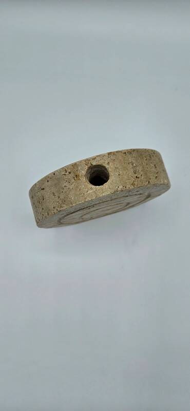 Vintage travertine vase Italy Fratelli Manelli