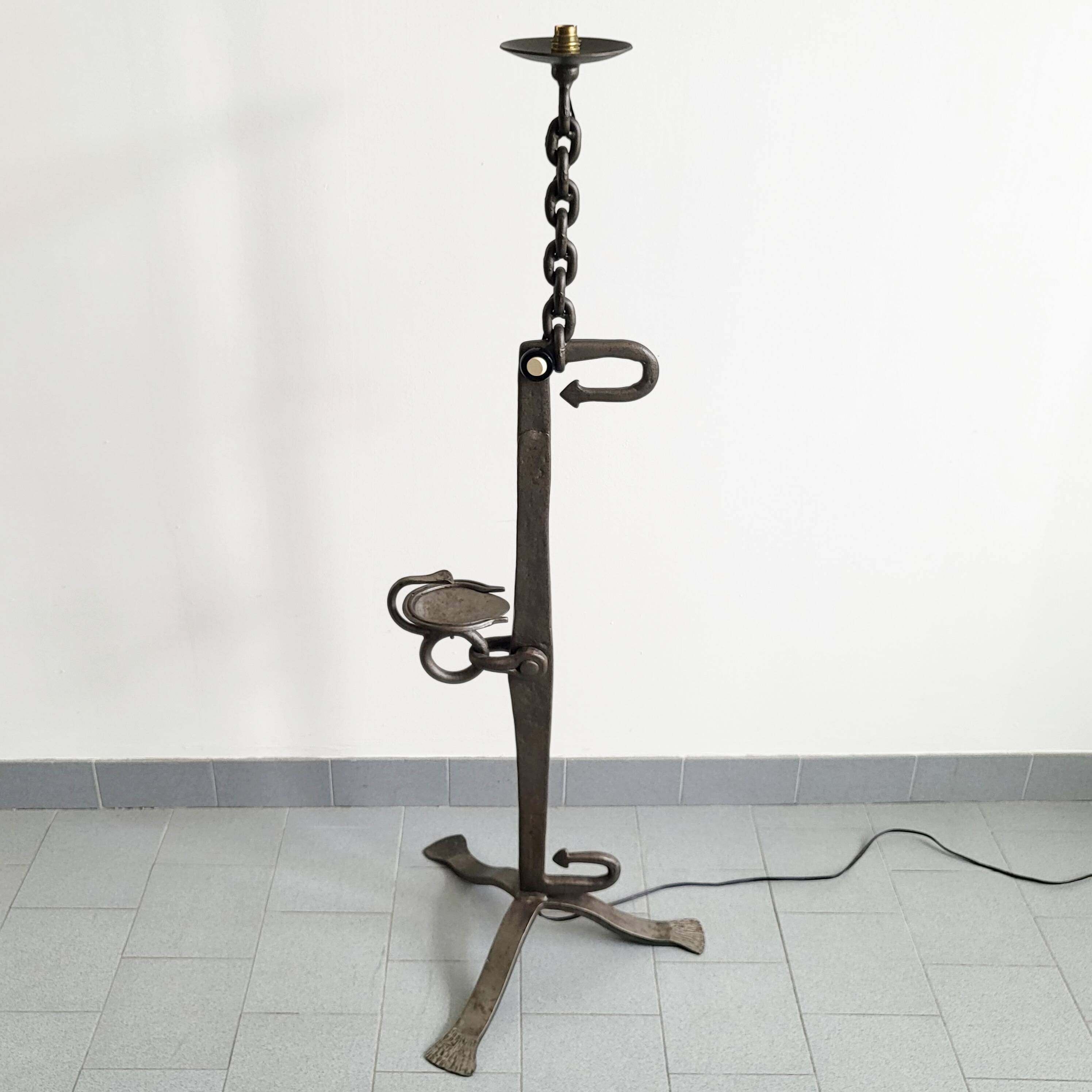 Vintage brutalist floor lamp 1970