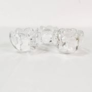 Crystal candlesticks, Royal Copenhagen, Denmark, 1980s.