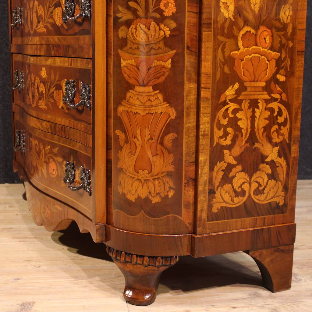 20th century Dutch inlaid commode