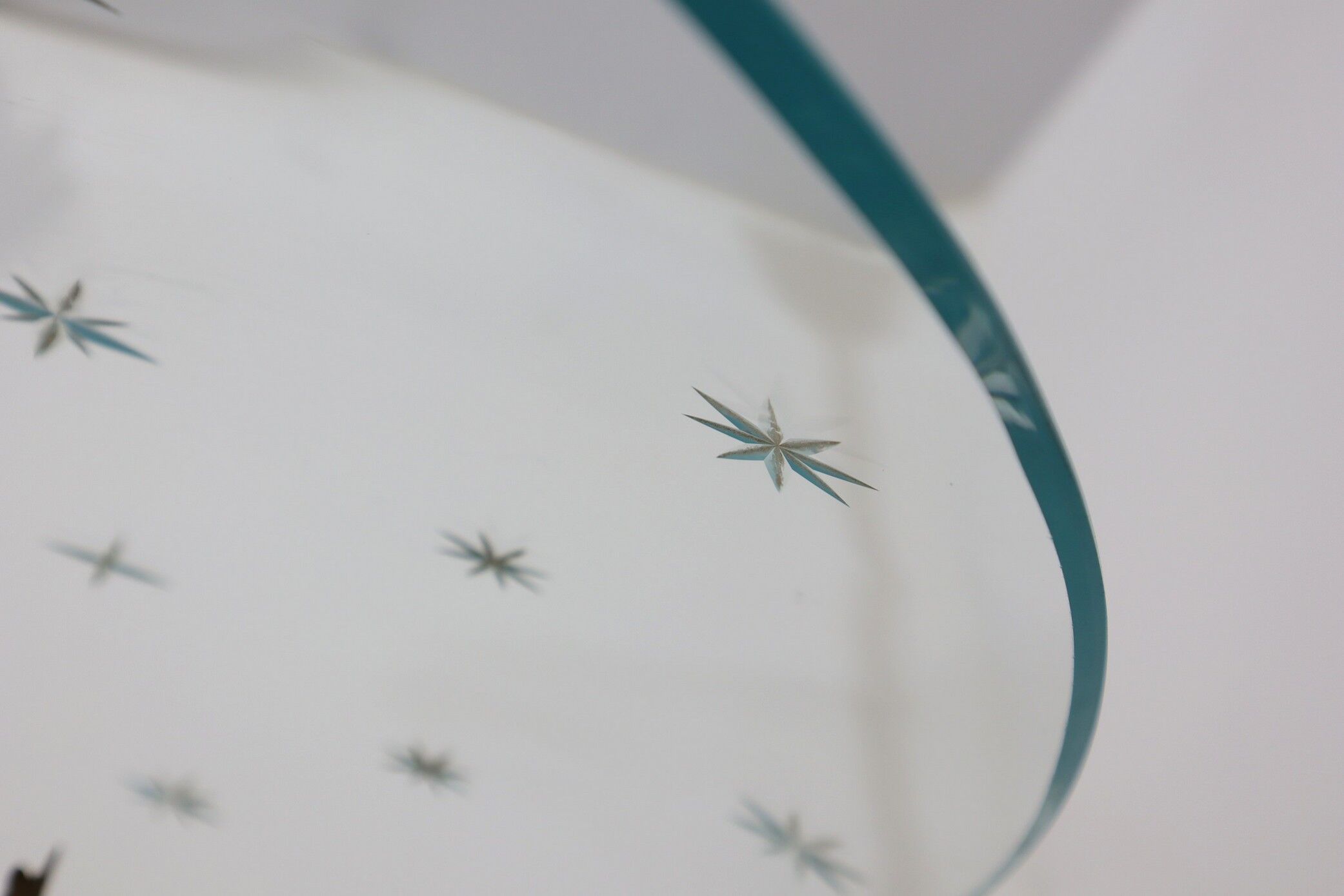 Mid-Century brass and glass chandelier Pietro Chiesa 1940s