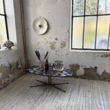 90s coffee table with Agate stone effect.