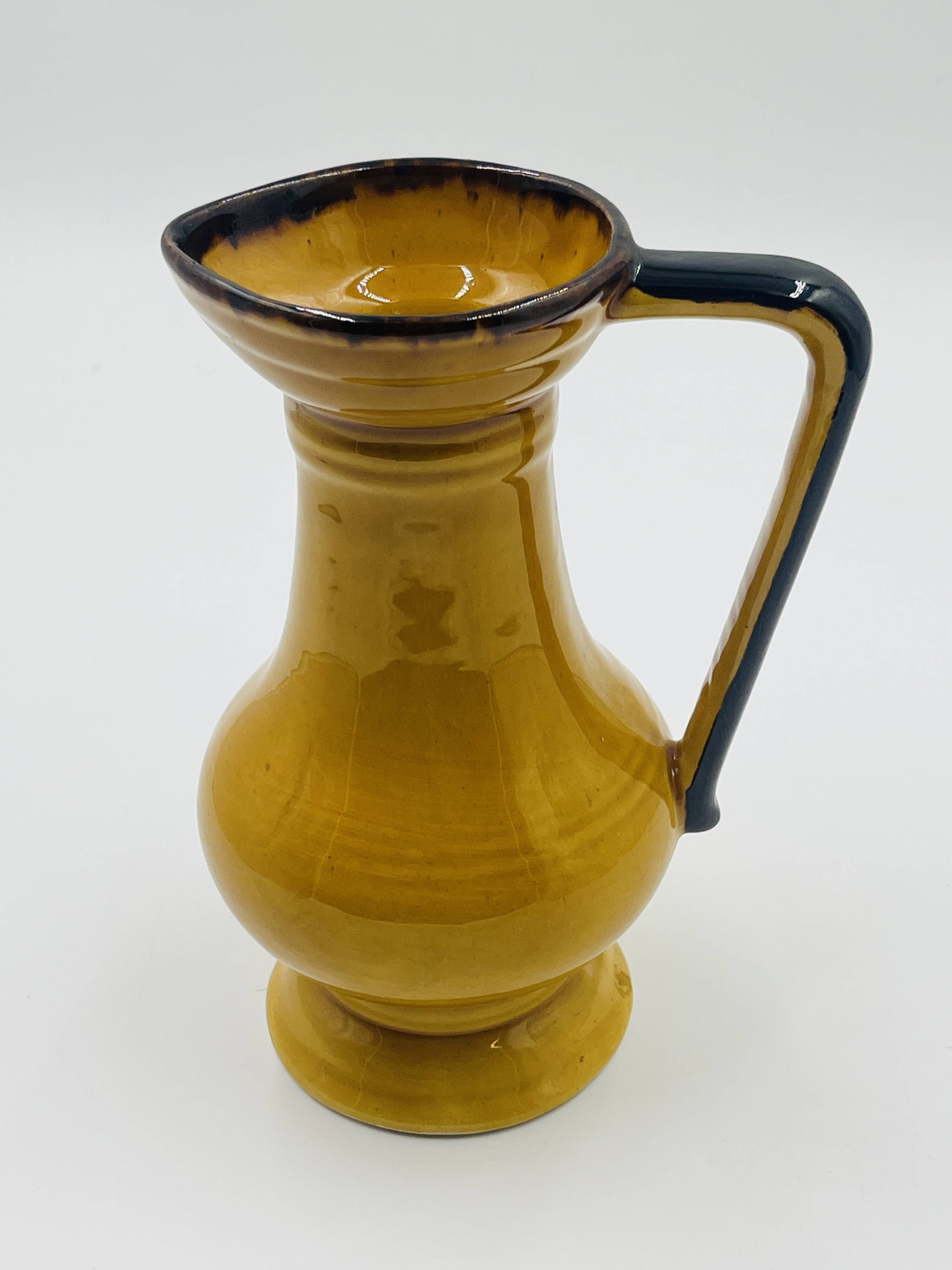 Duo de Vases Vintage Coulobres en Céramique Ocre