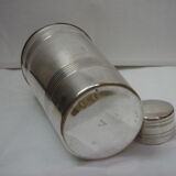 Shaker & 8 cups silver art deco, 1940/50