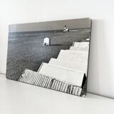 Large photograph on wooden panel Le Tréport 1980