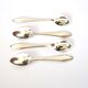 DEETJEN Set of 4 silver-plated metal coffee mocha spoons in modernist design