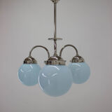 Blue art deco chandelier, 1930s