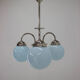 Blue art deco chandelier, 1930s