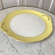 cake dish Moulin des Loups canary yellow 50s