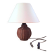 Woven wicker lamp