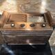 Old Radio TSF CRISLER Wood + Bakelite Buttons Vintage Hifi Decoration