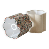 Flower-shaped lampshade printed with "English Garden" Flora.