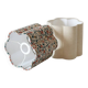 Flower-shaped lampshade printed with "English Garden" Flora.