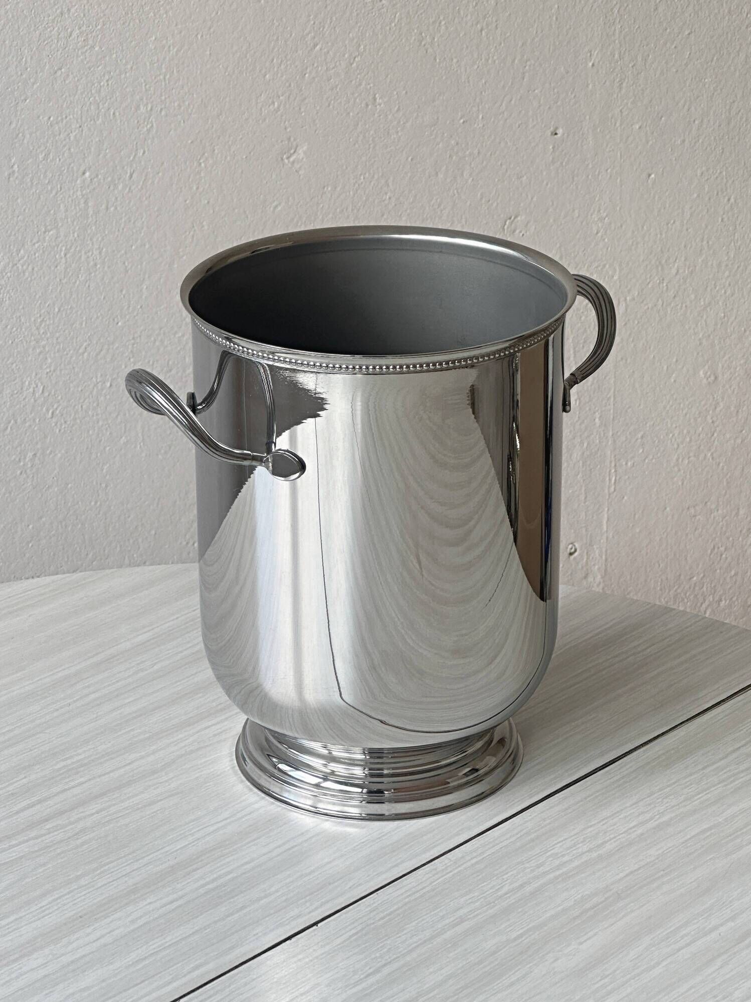 Elegant metal champagne bucket