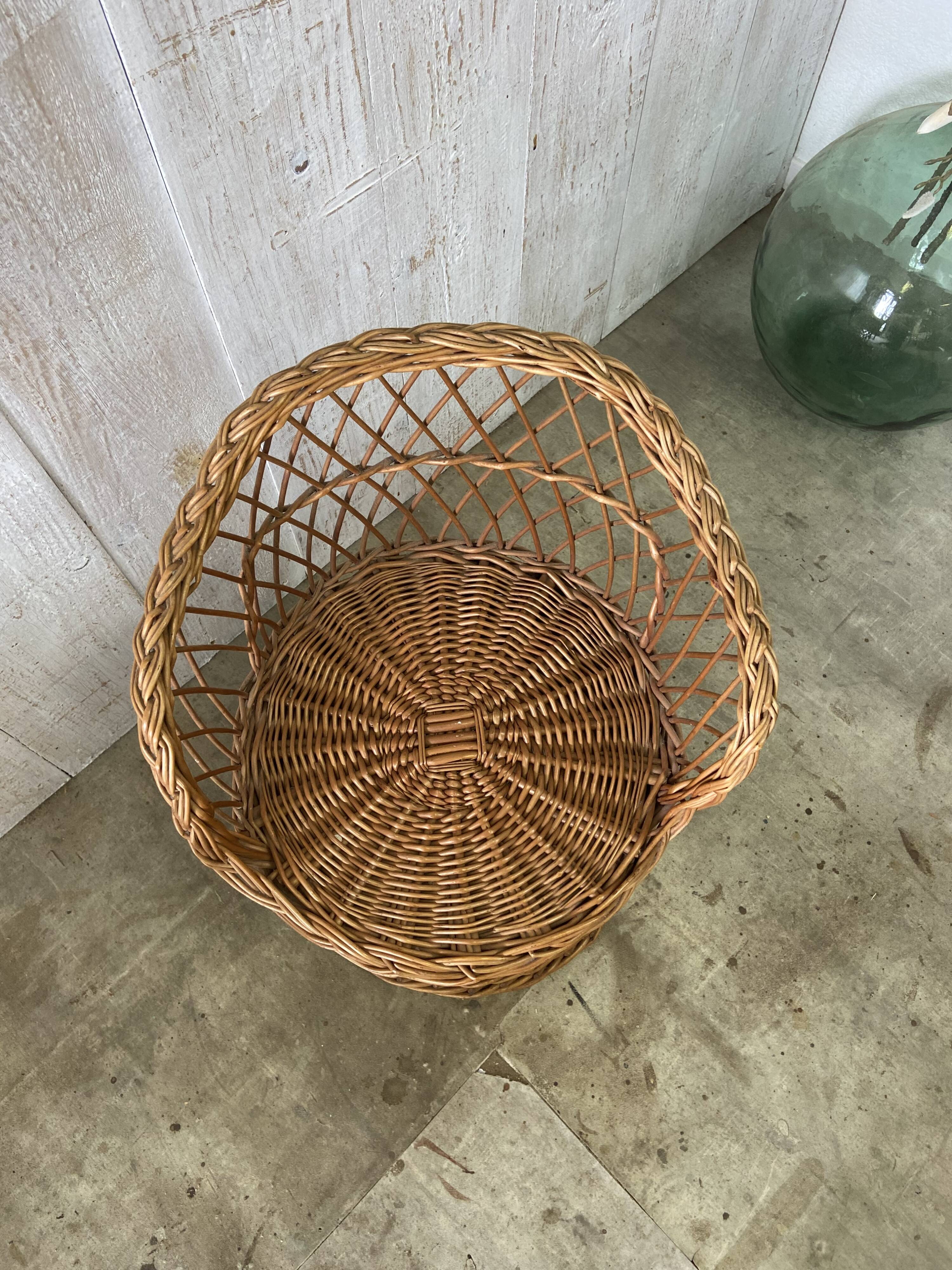Vintage wicker children's armchair