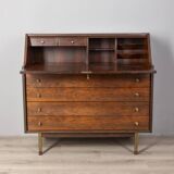 Vintage 1960s wooden secretaire sideboard design G.Frattini for Bernini