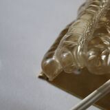 Glass and brass wall light by Carl Fagerlund for Orrefors, 1960.