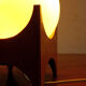 Glass & wood table lamp, Czechoslovakia, 1960s