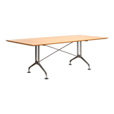 Antonio Citterio Spatio Table in Oak Veneer and Chrome Plated Steel for Vitra