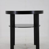 1940s Art Deco Round Coffee Table , Czechoslovakia