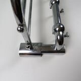 Wall-mounted coat rack Bauhaus / Art Deco in chrome metal, 1920s