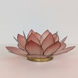 Mother-of-pearl flower candle holders
